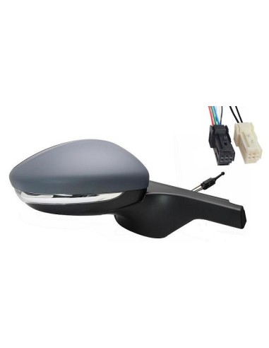 Black electric thermal left rearview mirror for c3 2018- 6 pin arrow