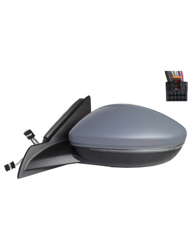 Foldable electric left rearview mirror for 208 2019- 8pin courtesy arrow