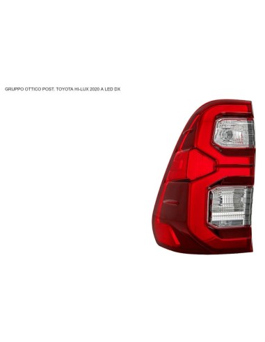 Right rear led tail light for toyota hilux 2020 onwards