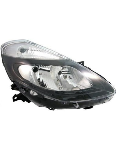 Right headlight 2h7 for renault clio 2009 to 2011 black valeo
