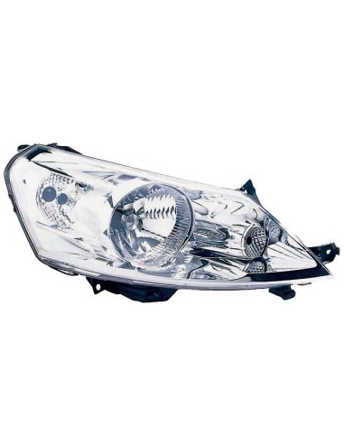 Right headlight h4 with electric motor for fiat scudo 2007 onwards valeo