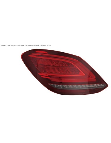 Right external led tail light for mercedes c-class w205 2018 onwards