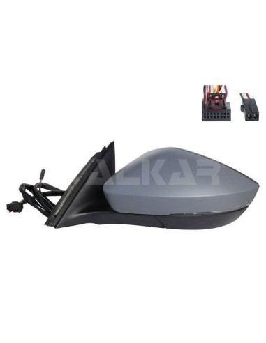 Right rearview mirror electric primer reclosable for superb 2015 onwards 11 + 2 pins