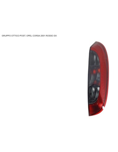 Left rear light for opel corsa c 2000 onwards red