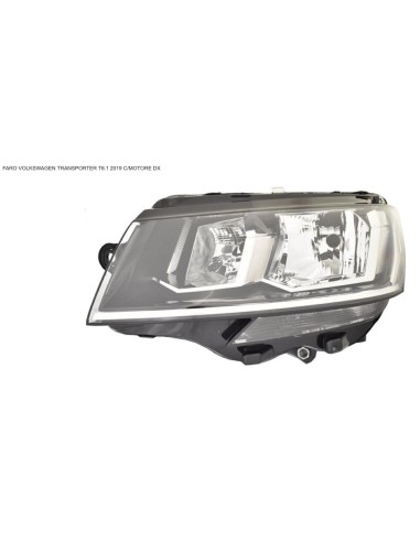 Right headlight with electric motor for vw transporter t6 2019 onwards