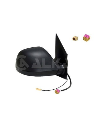 Black electric thermal right rearview mirror for TRANSPORTER T6 2015 onwards