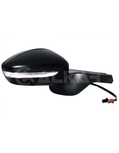Black electric thermal right rearview mirror for C3 2016 onwards