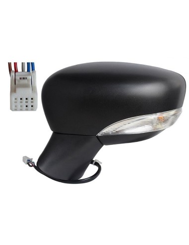 Black electric thermal right rearview mirror for MICRA 2017 onwards
