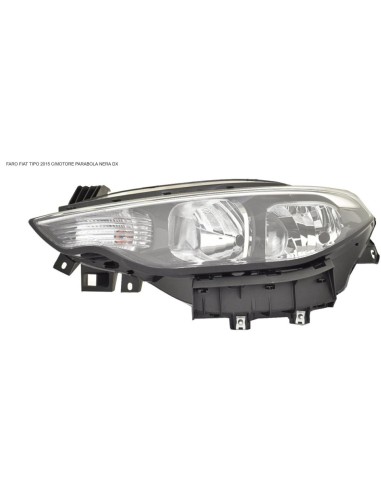 Right headlight h7 h15 21w corn black for fiat type 2015 onwards