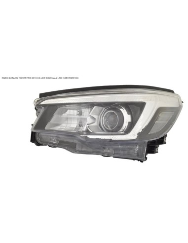 Right front headlight with electric led daytime running light for subaru forester 2019-