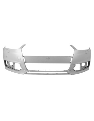 Front bumper primer headlight washer holes,...