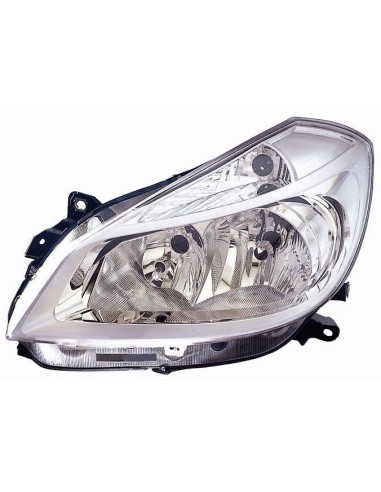 Front right headlight for renault clio 2005 to 2009 chrome