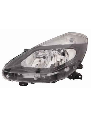Right front projector headlight for renault clio 2009 to 2012 black dish