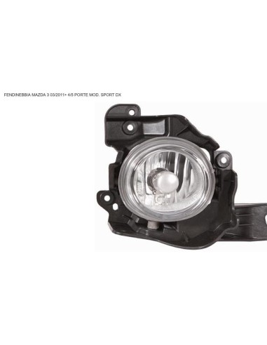 Fog lights right headlight for Mazda 3 2011 onwards 4-5 door sports