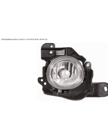 Fog lights left headlight for Mazda 3 2011 onwards 4-5 door sports