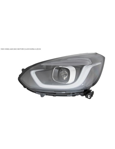Right headlight with electric motor with LED daytime running light for honda jazz 2020 onwards