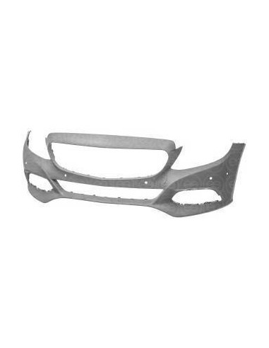 Primer front bumper with park distance control and park assist for mercedes c class w205 2013 onwards
