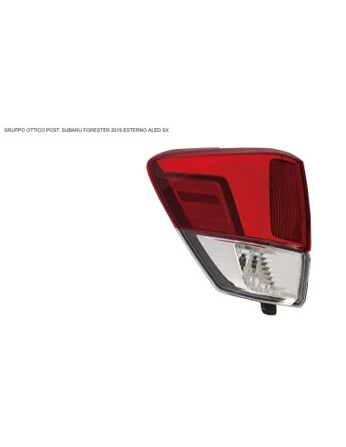 Feu LED arrière gauche externe pour Subaru Forester à partir de 2019