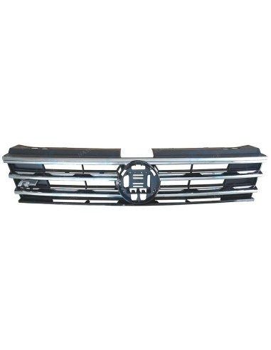 Glossy Black Grille Mask With 2 Satin Profiles for vw Tiguan 2016- R-Line
