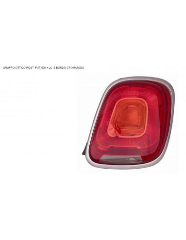 Right Rear Light with Chrome Frame for fiat 500x 2014 onwards