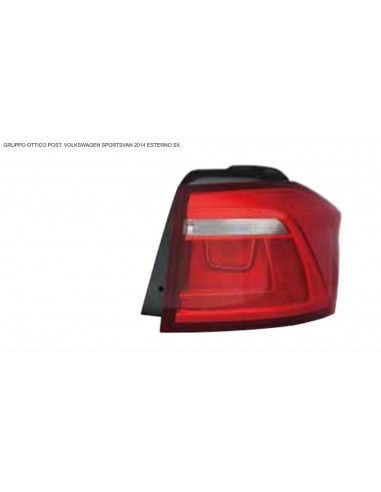 Äußeres linkes Rücklicht, rot, für VW Golf Sportsvan 2014-
