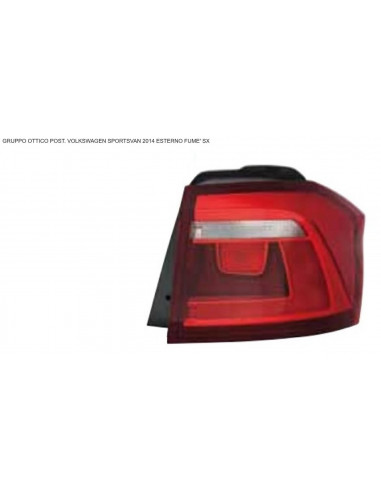 Dark Red External Left Rear Light for vw Golf Sportsvan 2014-