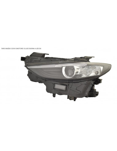 Right Headlight with Electric Engine with LED Daylight for Mazda 3 2019-