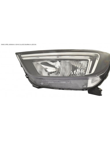 Right Headlight with LED Daylight for Opel Mokka X 2016 Onwards