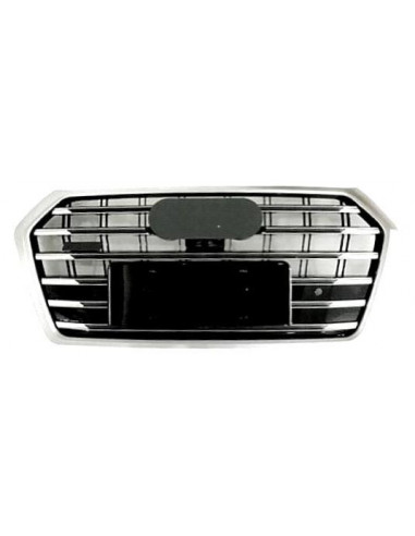 Chrome-Black Front Grille with PDC for Audi Q5 2016- S-Line