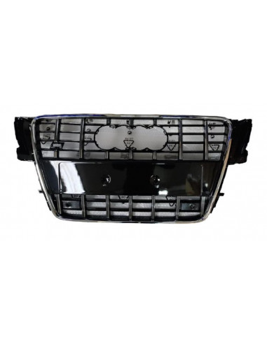 Chrome-Black Front Grille with Sensors for Audi A5 2007 Onwards