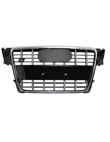 Chrome-Black Front Grille with Sensors for Audi A5 2011 Onwards