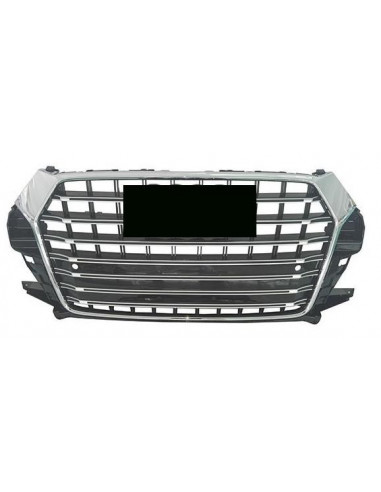 Chrome-Grey Front Grille with Sensors for Audi Q3 2014 Onwards