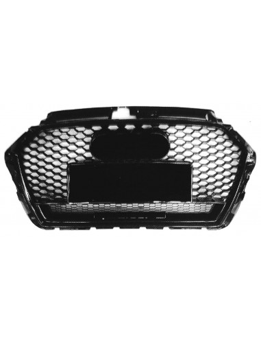 Gloss Black Front Grille Mask For Audi A3 2016 Onwards S3 Molding