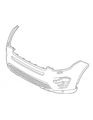 Front Bumper PDC holes For Discovery Sport 2015- Silver Molding