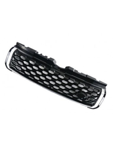 Glänzend schwarzer Frontgrill mit silbernem Rahmen für Evoque 2015-