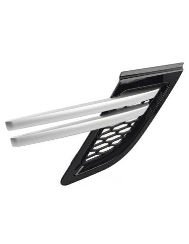 Glänzend schwarze rechte Kotflügelgitter-Silberstreifen für Rover Sport 2013-