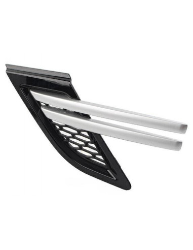 Left Fender Grille Gloss Black Silver Strips For Rover Sport 2013-