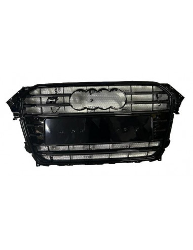 Glossy Black Grille Mask with Park Sensor Holes for Audi A4 2011 Onwards