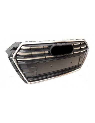 Black Grille with Chrome Frame for Audi A4 2015 Onwards