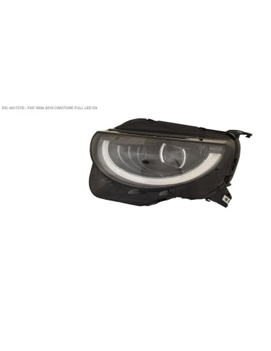 Faro Fanale Anteriore Destro Elettrico Full Led per fiat 500E 2020-  Brunito