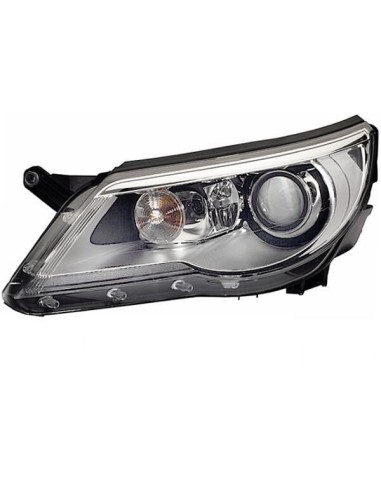 Faro proiettore anteriore destro per volkswagen tiguan 2007 al 2011 bixenon afs hella Illuminazione