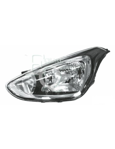 Headlight right front headlight for Hyundai i10 2013 onwards 1 black dish Aftermarket Lighting
